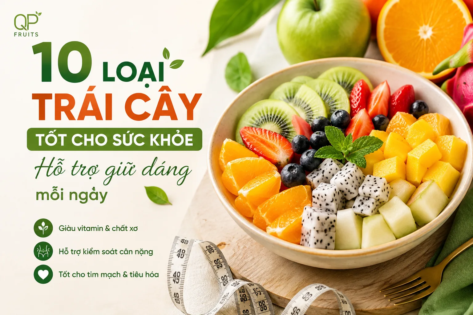 10 loại trái cây tốt cho sức khỏe, hỗ trợ giữ dáng mỗi ngày